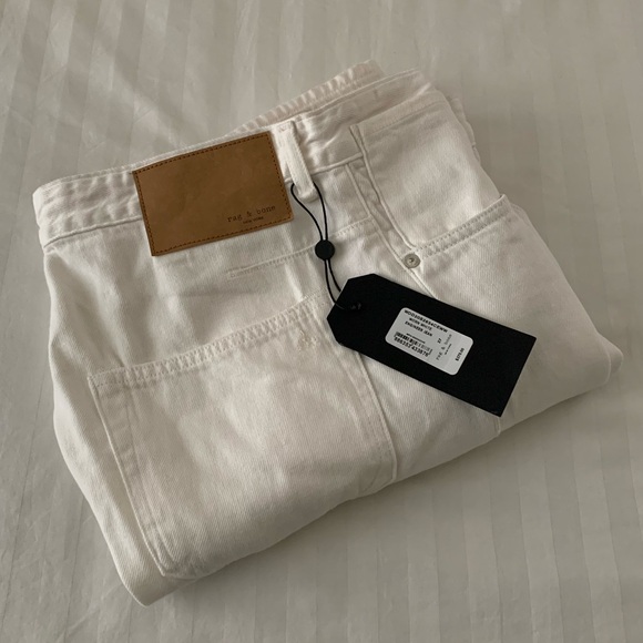 NWT Rag & Bone Engineer Jean Worn White Button Fly - Picture 13 of 13